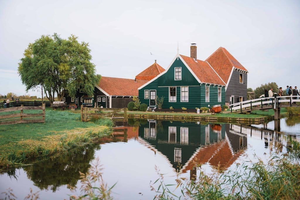 Farmhouse by the Pond in De Zaanse Schans, Netherlands