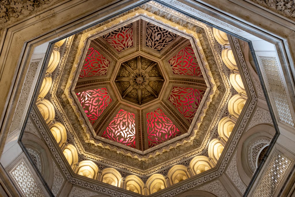 Details on the Ceiling in the Monserrate Palace, Sintra, Portugal